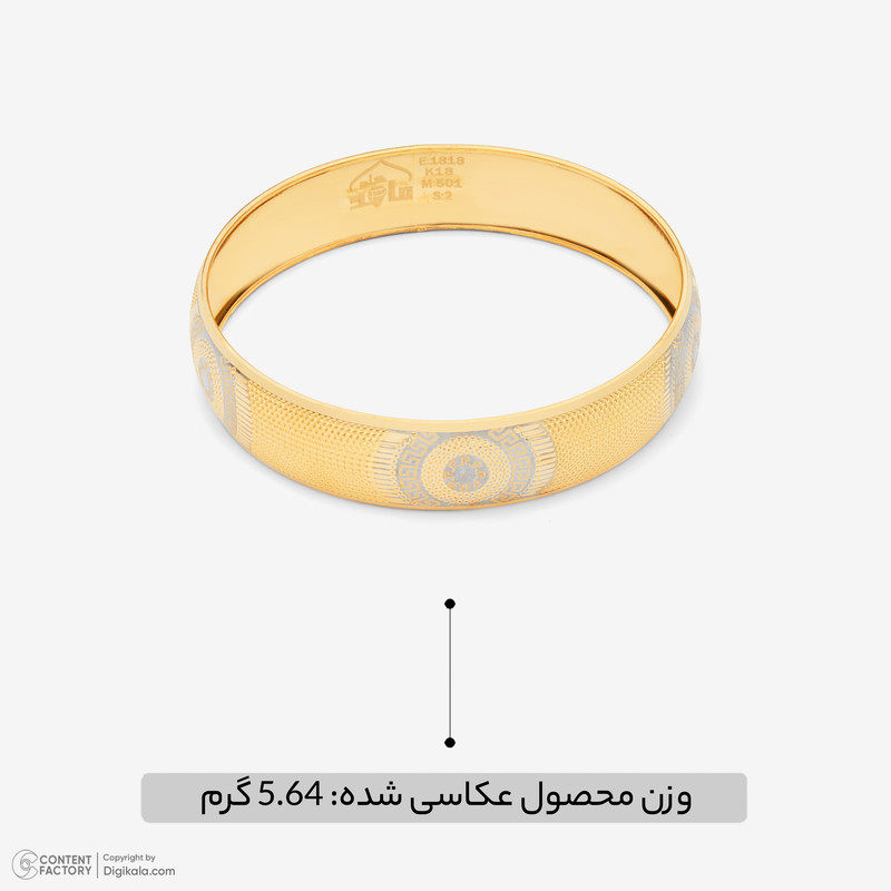 تک‌پوش طلا کم اجرت 18 عیار زنانه مایا ماهک مدل MB2129