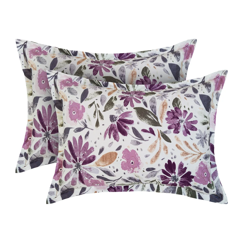 روبالشی فیلور آدنو مدل بنفشه کد FI44 سایز 70x50 سانتی متر بسته 2 عددی