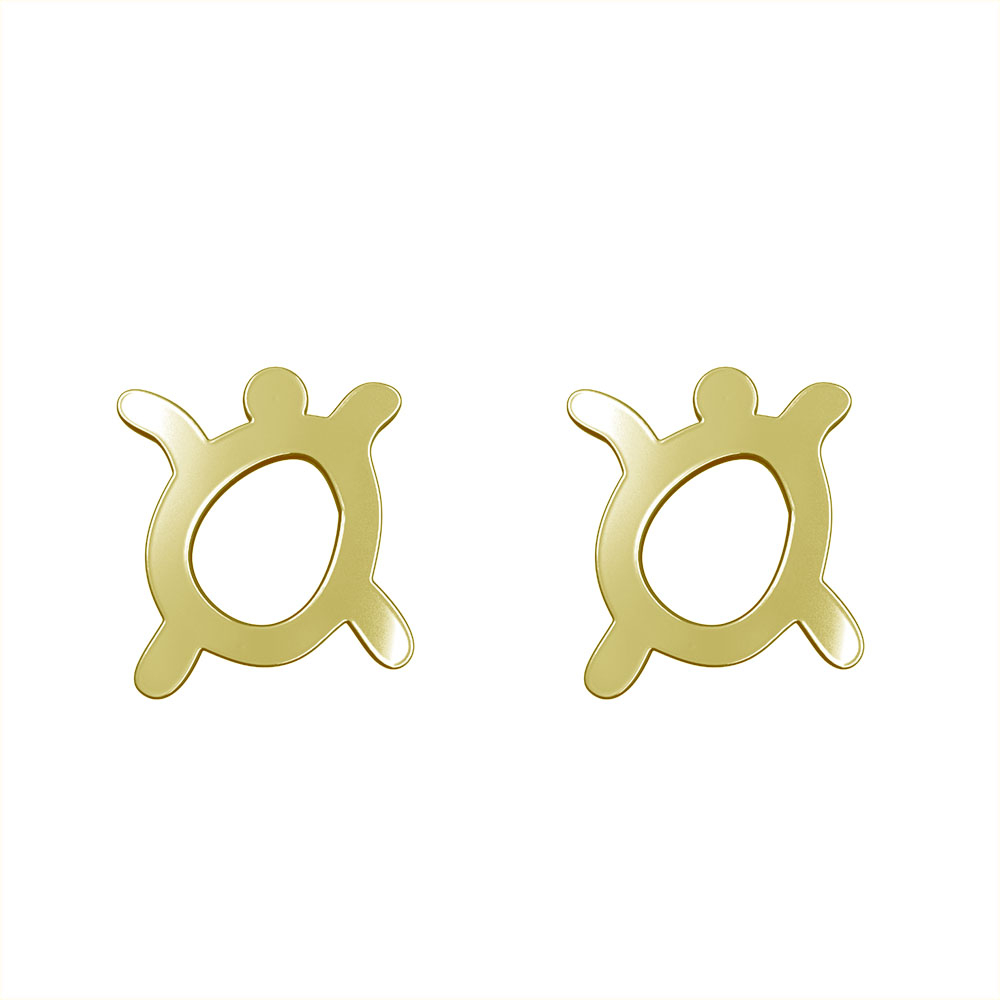 گوشواره طلا 18 عیار زنانه مدوپد مدل هندسی کد GA1-16091