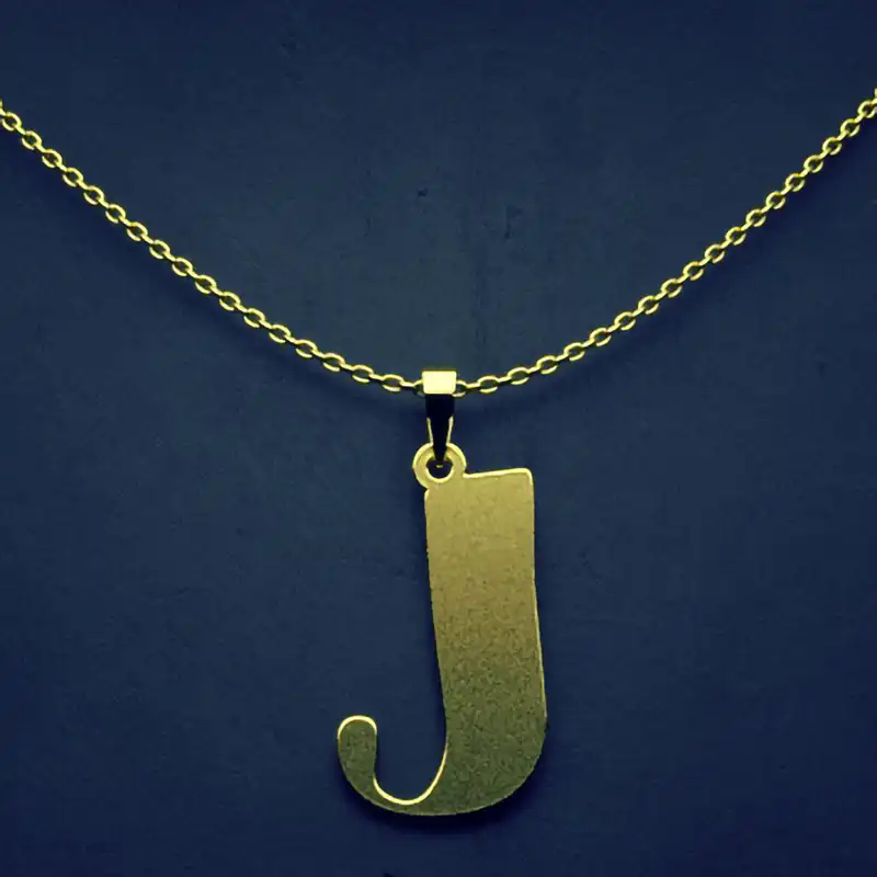 گردنبند طلا 18 عیار زنانه مدوپد مدل حرف J کد H3-1-1029