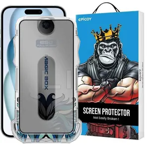  Epicoy Lion Privacy easy install Screen Protector For Apple iPhone 16/15/14 Pro With Install Kit