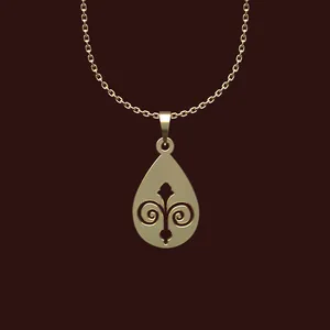 گردنبند طلا 18 عیار زنانه مدوپد مدل هندسی کد W2-1-1260