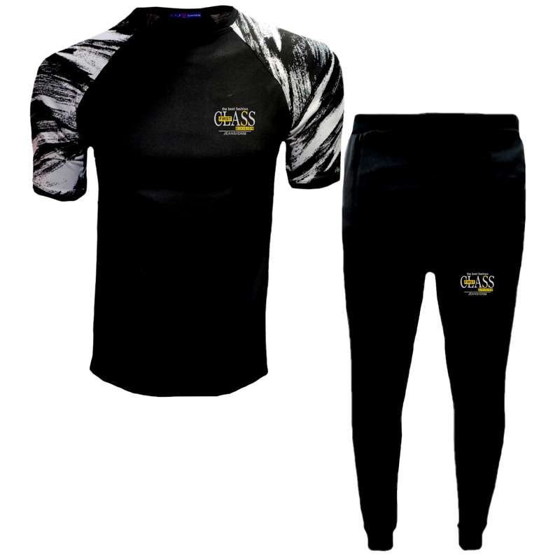 ست تی شرت و شلوار ورزشی مردانه مدل نیک کد 94 رنگ مشکی