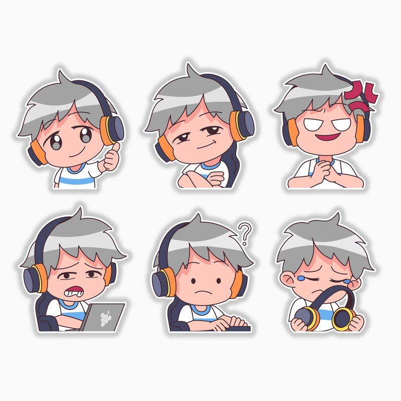 استیکر لپ تاپ و موبایل بووم طرح بچه اوپراتور مدل Cool کد MM86 مجموعه 6 عددی