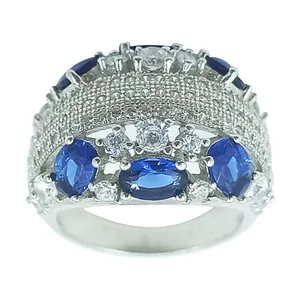 انگشتر نقره زنانه سلین کالا مدل یاقوت کبود ce-As278