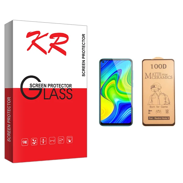 محافظ صفحه نمایش سرامیکی کی آر مدل +HD مناسب برای گوشی موبایل شیائومی Redmi Note 9