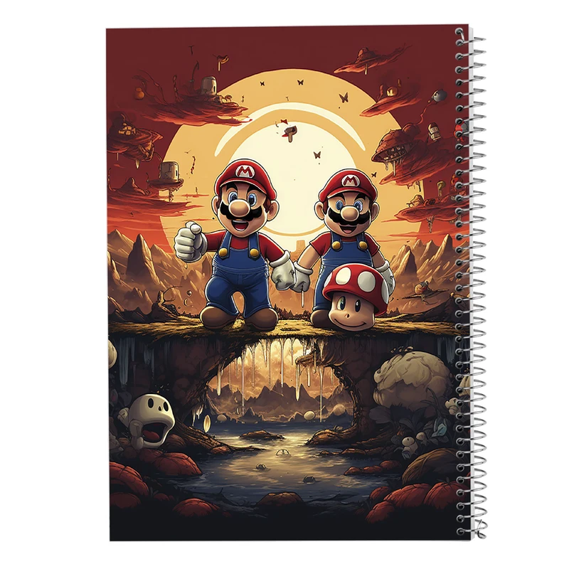 دفتر ژورنال نویسی 50 برگ مدوپد مدل نقطه ای طرح سوپرماریو super mario کد DF2828