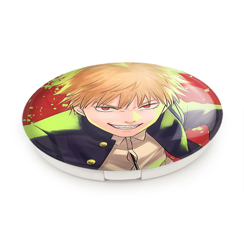 آینه جیبی خندالو طرح دنجی انیمه مرد اره ای Chainsaw Man مدل تاشو کد 17844