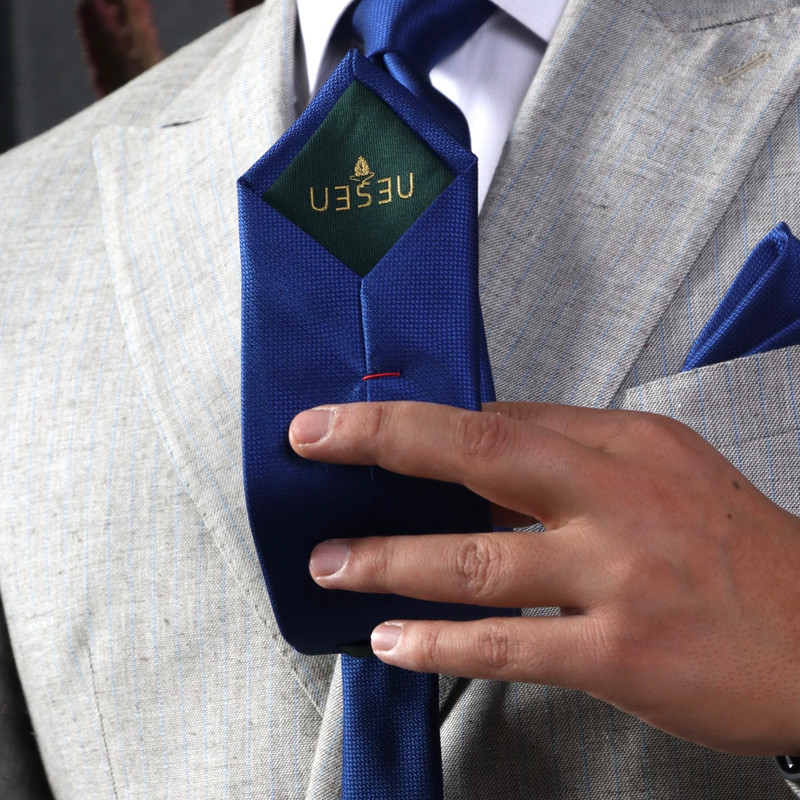 ست کراوات و دستمال جیب مردانه نسن طرح آکسفورد مدل SH7