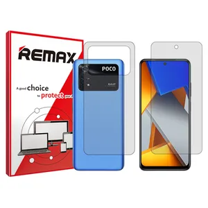 Remax HyGEL model transparent screen protector suitable for Xiaomi Poco M4 Pro mobile phone along with the back protector