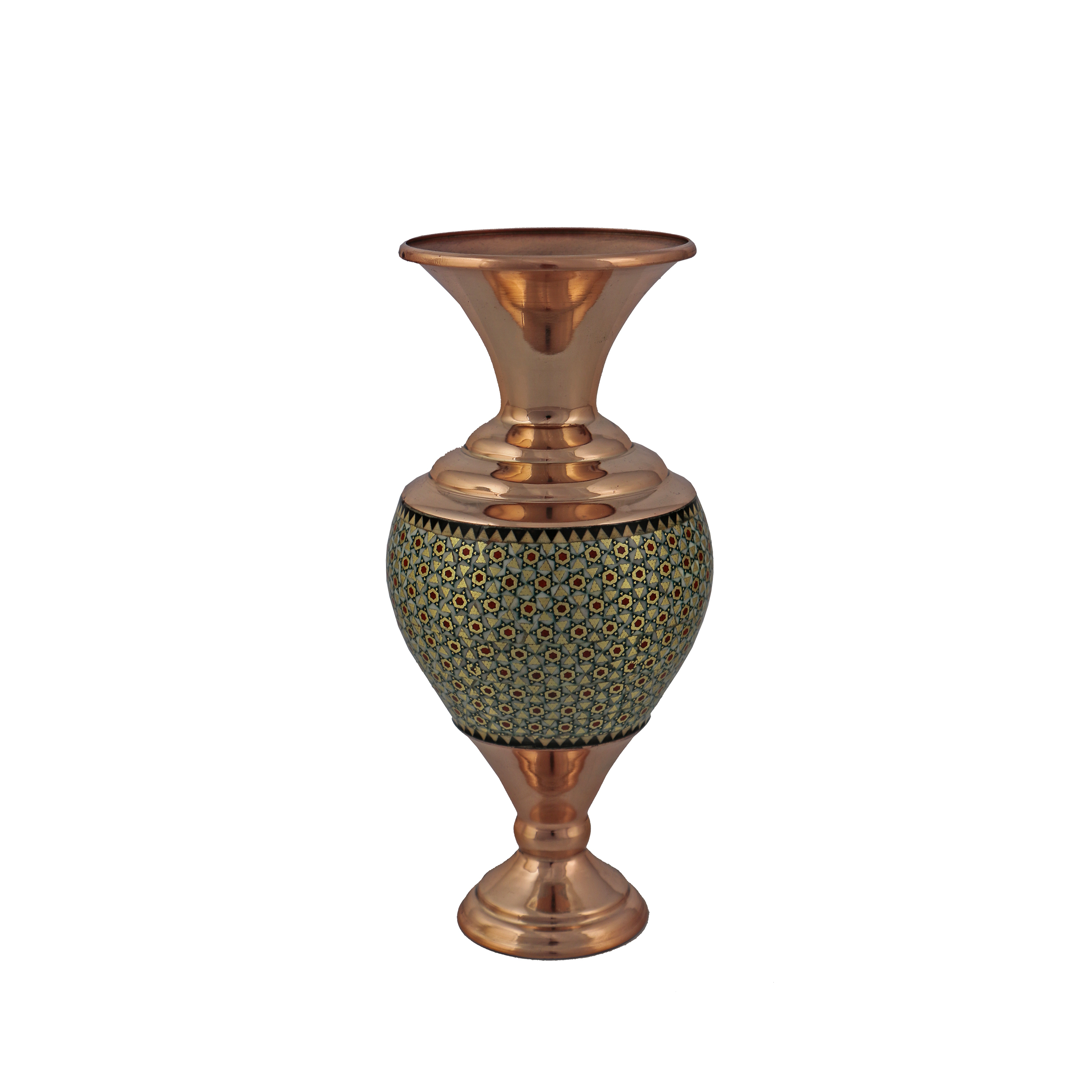 گلدان مسی طرح خاتم کد G1