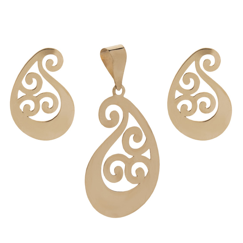 نیم ست طلا 18 عیار زنانه زرلوکس مدل ON10