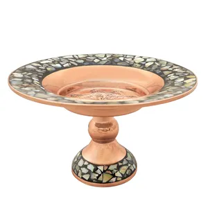 شیرینی خوری فیروزه کوبی مسی مدل صدفی کد 10p16