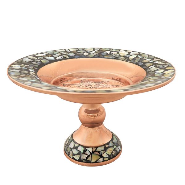 شیرینی خوری فیروزه کوبی مسی مدل صدفی کد 10p16