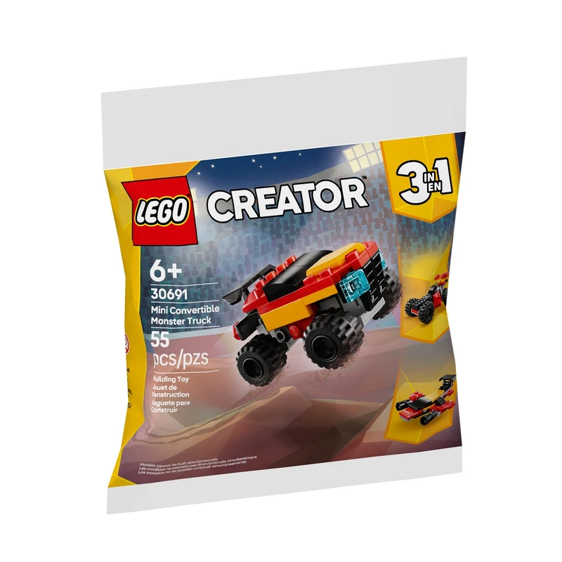 لگو 55 تکه سری Creator مدل Mini Convertible Monster Truck کد 30691