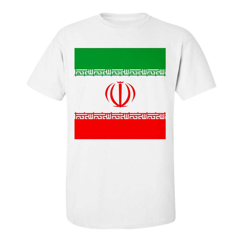 تیشرت مردانه طرح پرچم ایران کد qw29
