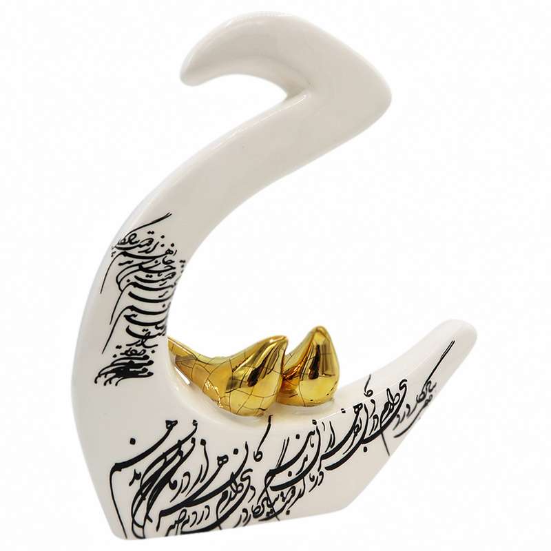  مجسمه سرامیکی مدل حرف ح رومیزی کد 2006