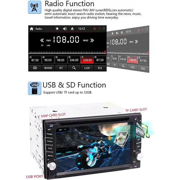 پخش کننده تصویری خودرو مدل ‎FTT.1W.6032GNN+WYCAM3
