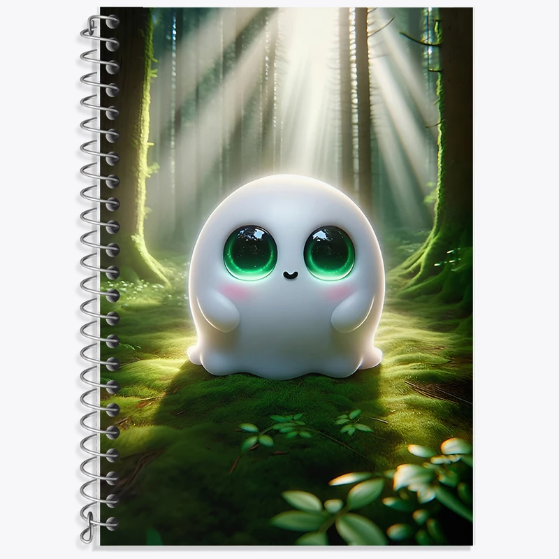 دفتر زبان 50 برگ خندالو مدل سه خط طرح روح کوچولوی بامزه کد F7544