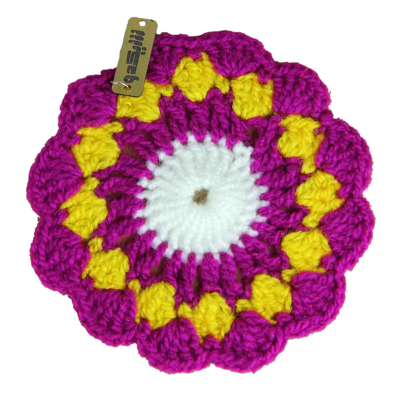 زیر لیوانی بافتنی شیکدو مدل ZL02 بسته 2 عددی