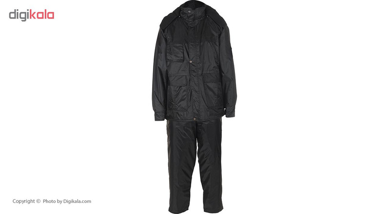 کاپشن و شلوار مهندسی سبلان مدل پارچه شمعی پشت لاستیک داخل پشم شیشه مشکی