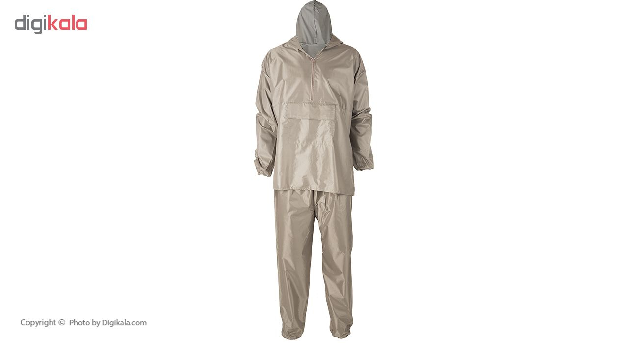 لباس کار بادگیر ضد آب سبلان پارچه شمعی پشت لاستیک خاکی
