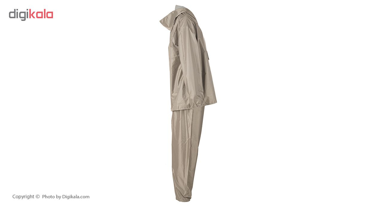 لباس کار بادگیر ضد آب سبلان پارچه شمعی پشت لاستیک خاکی