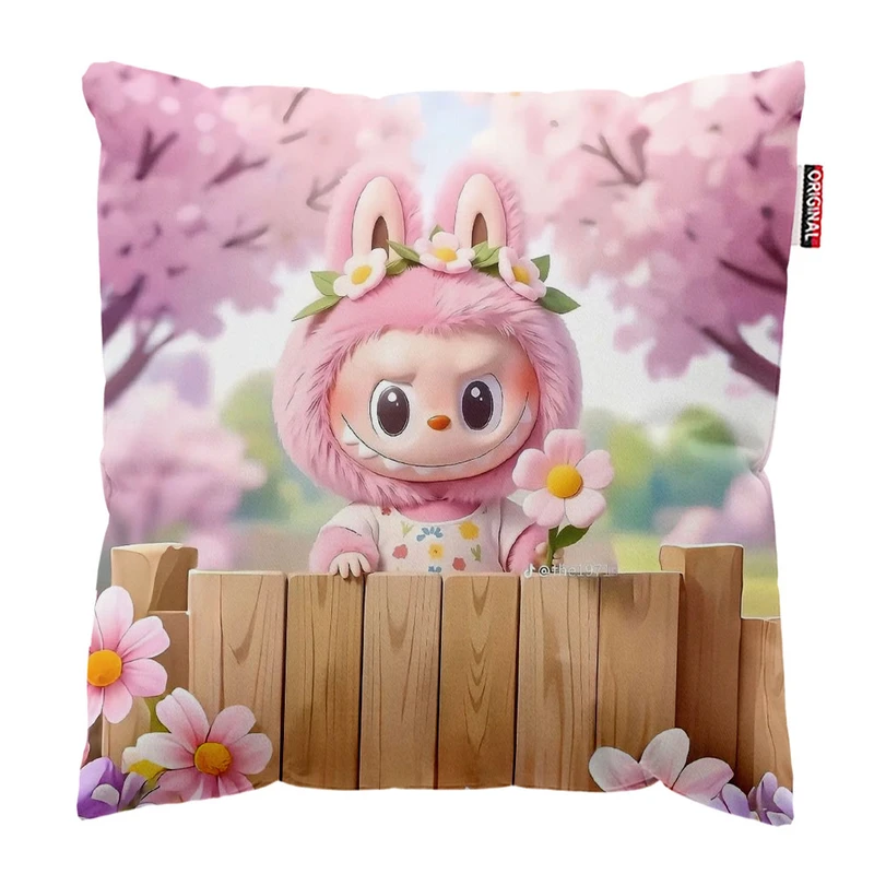 کوسن پاد آفرین طرح لبوبو کد 124 سایز 30*30 سانتی متر