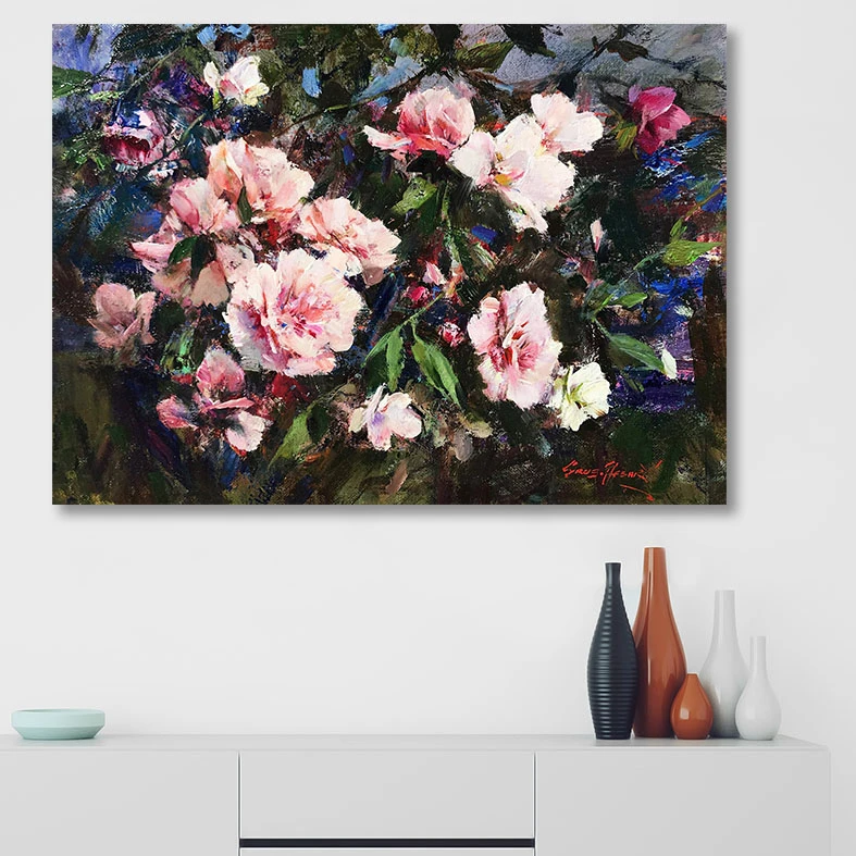 تابلو شاسی گالری استاربوی طرح گل مدل Amazing 211