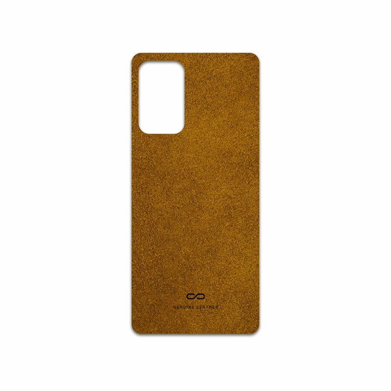 برچسب پوششی ماهوت مدل Brown-Chamois-Leather مناسب برای گوشی موبایل سامسونگ Galaxy A72