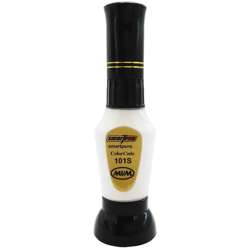 قلم خشگیر بدنه خودرو اسمارت پن رنگ سفید ام وی ام مدیران خودرو کد 101S حجم 15 میلی لیتر