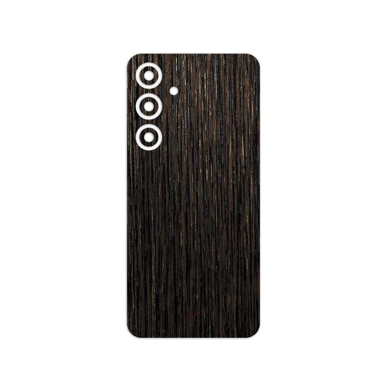 برچسب پوششی ماهوت مدل Dark-Gold-Stripes-Wood مناسب برای گوشی موبایل سامسونگ Galaxy S24 FE