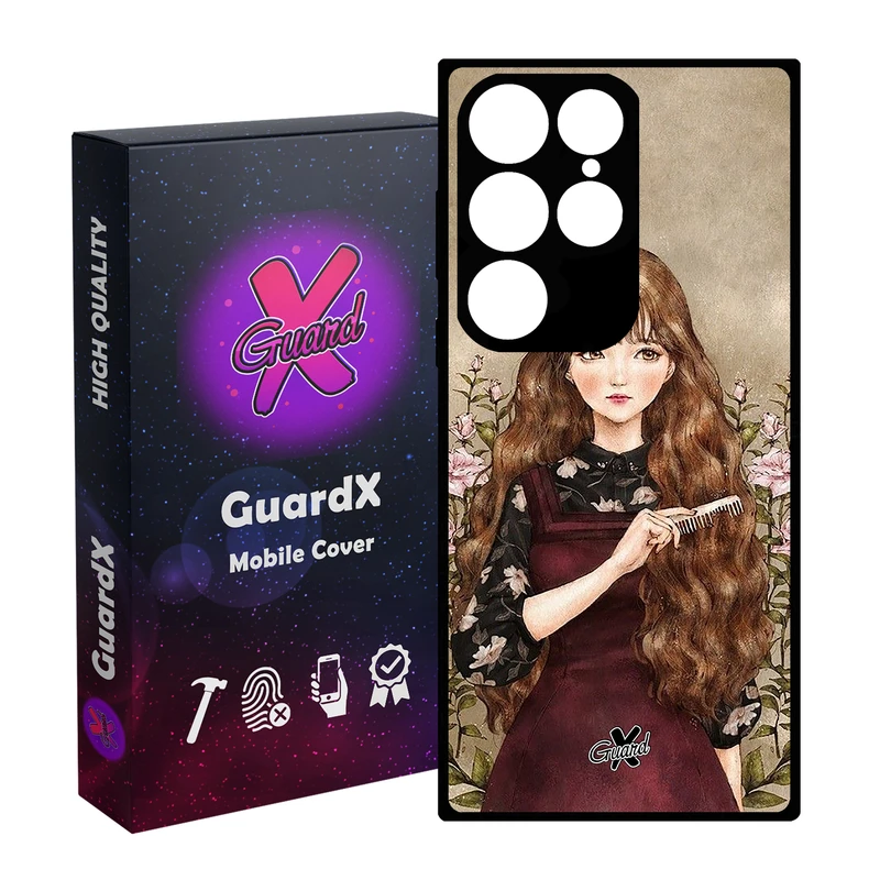 کاور گارد ایکس طرح دختر مدل Glass10246 مناسب برای گوشی موبایل سامسونگ Galaxy S24 Ultra