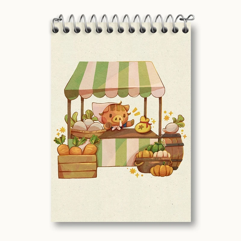 دفتر یادداشت 50 برگ خندالو مدل بازی انیمال کراسینگ (Animal Crossing) کد 32664