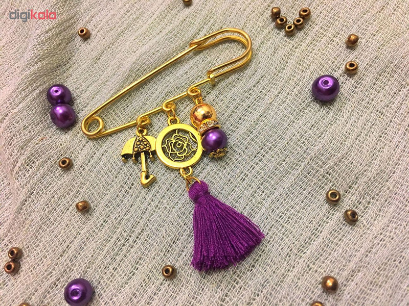 سنجاق سینه خرداد گالری مدل 558BR طرح چتر سنجاق سینه خرداد گالری مدل 558BR طرح چتر