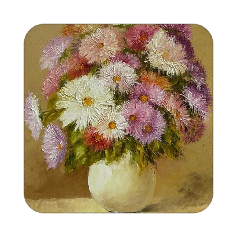 زیر لیوانی کاکتی طرح نقاشی رنگ روغن مدل mg10371