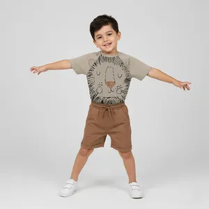 ست تی شرت آستین کوتاه و شلوارک پسرانه سون پون مدل B885