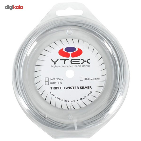زه راکت تنیس وای تکس مدل Triple Twister Silver 16