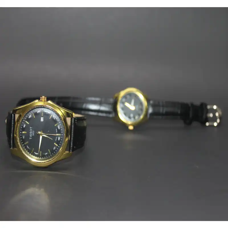 ست ساعت مچی عقربه ای زنانه و مردانه مدل TST2