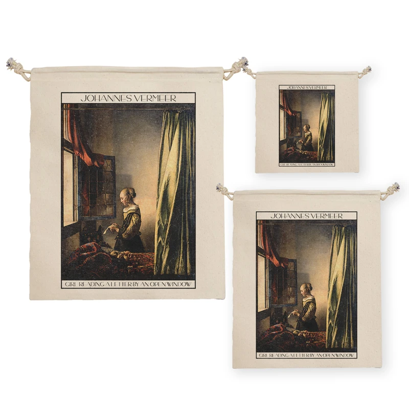 نظم دهنده ترمه طراحان ایده مدل دختری در حال خواندن نامه کنار پنجره از ورمر کد art0567 مجموعه سه عددی