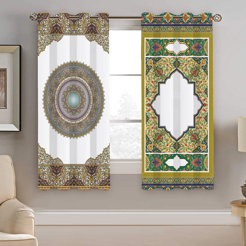 پرده نیروانا طرح سنتی مدل هازان کد 4029 سایز 140×200 سانتی متر