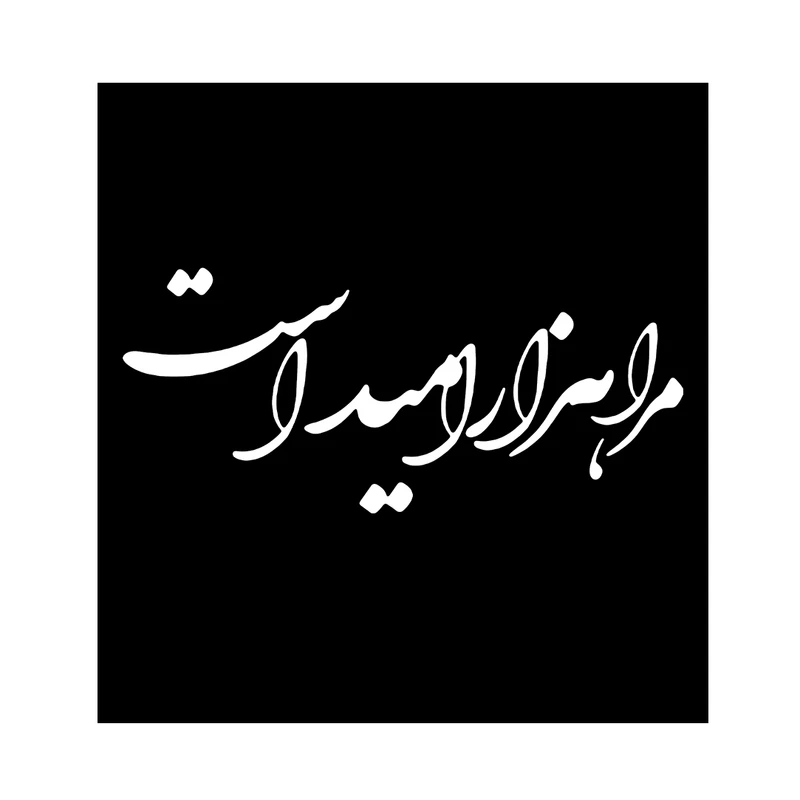 شابلون باتیس آرت طرح مرا هزار امید است کد 200