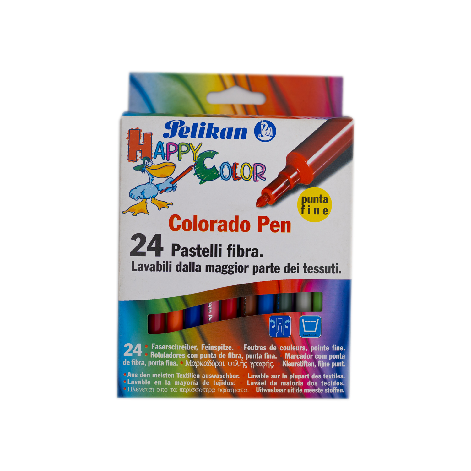 ماژیک نقاشی 24 رنگ پلیکان مدل happy color