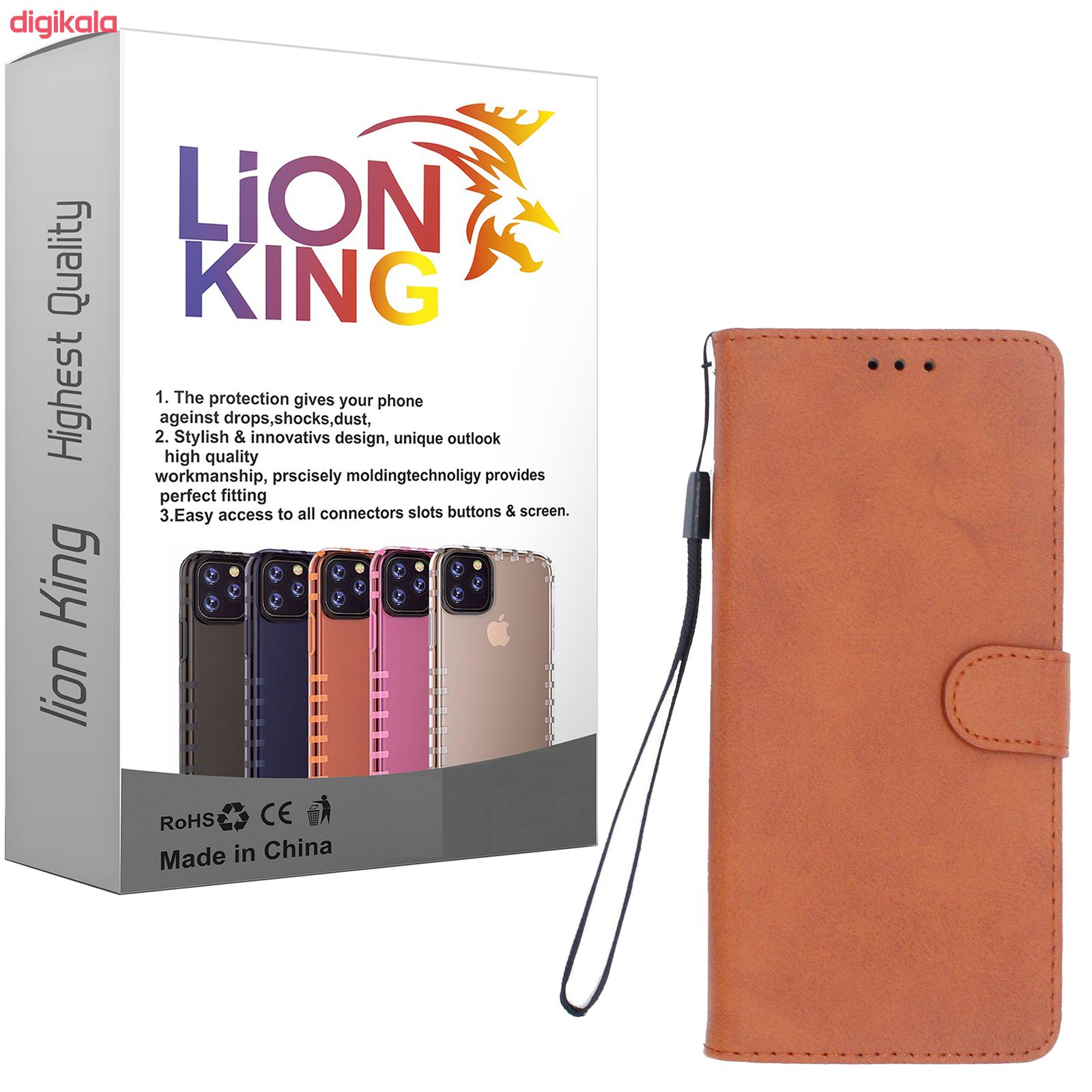 کیف کلاسوری لاین کینگ مدل K21 مناسب برای گوشی موبایل هوآوی Y9 Prime 2019 / آنر 9X main 1 2