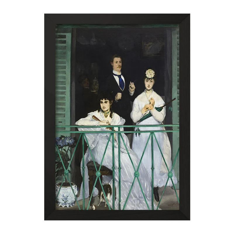 تابلو خندالو مدل نقاشی بالکن اثر ادوار مانه کد F12414