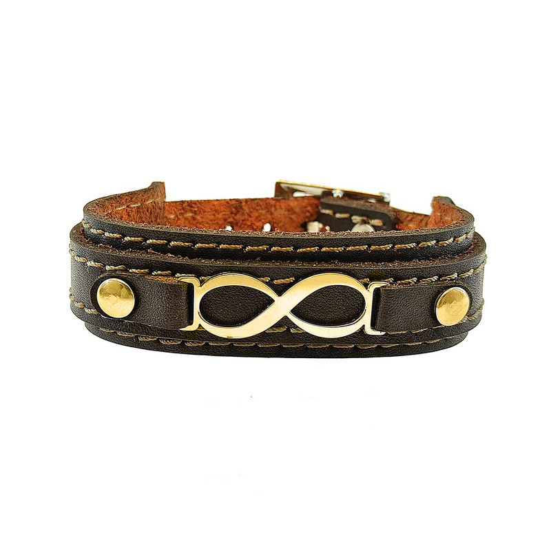 دستبند کارگاه چرم مدل بینهایت