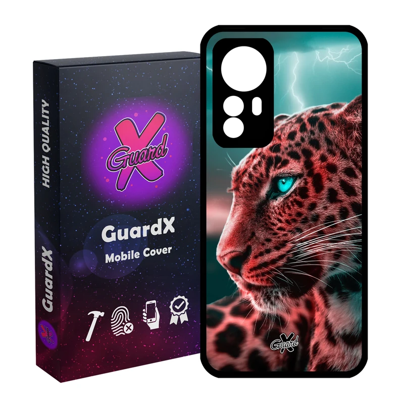 کاور گارد ایکس طرح پلنگ مدل Glass10233 مناسب برای گوشی موبایل شیائومی Redmi Note 12S