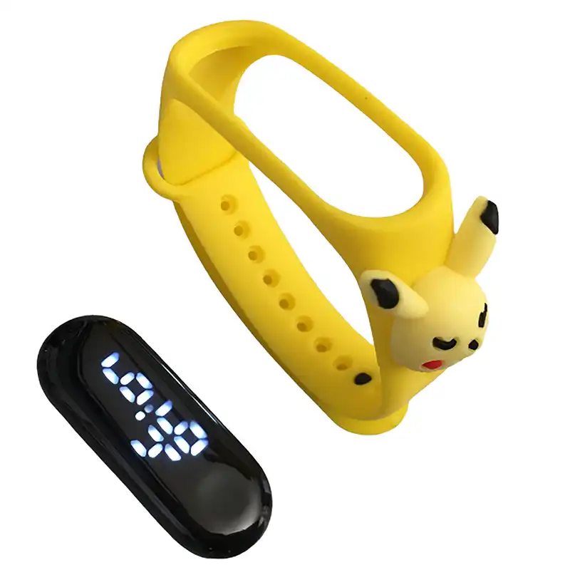 ساعت مچی دیجیتال مدل لمسی ضد آب سیلیکونی طرح خرگوش چشمک کد W YEL 114