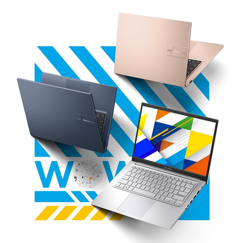 عکس لپ تاپ 14 اینچی ایسوس مدل Vivobook 14 X1404VA-I38128-i3 1315U-8GB DDR4 3200MHz-512GB SSD-TN - کاستوم شده — زاویه و جزئیات 11