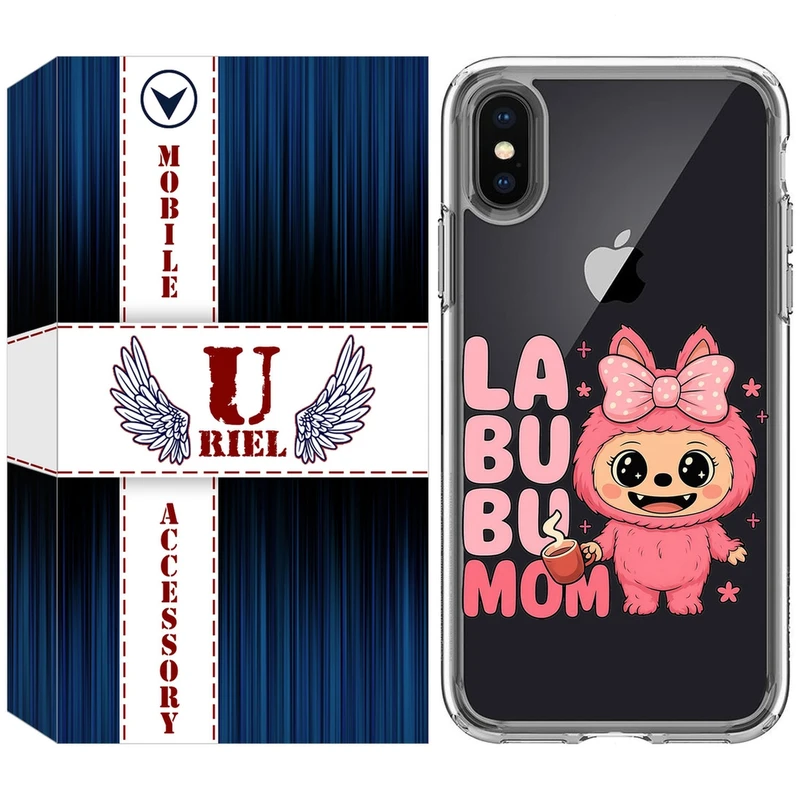 کاور یوریل مدل Clear کد 136 طرح لبوبو Labubu مناسب برای گوشی موبایل اپل iPhone X / XS